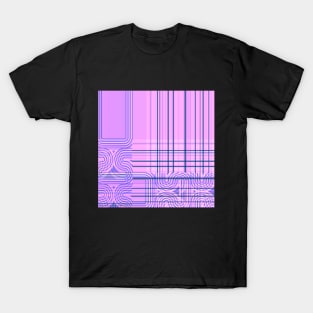 Abstract lines and waves pattern T-Shirt